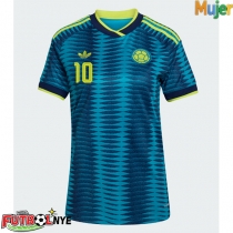 Camiseta Colombia James Rodriguez #10 Visitante Equipación para mujer Mundial 2026 manga corta
